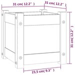vidaXL Jardinière d'extérieur 31x31x31 cm Bois de pin massif