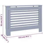 vidaXL Cache-radiateur Anthracite 112x19x81 cm MDF