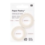 2 masking tapes fins mois & jours