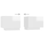 vidaXL Meuble TV Blanc brillant 100x35x40 cm Aggloméré