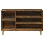 vidaXL Armoire à chaussures Chêne fumé 102x36x60 cm Bois d'ingénierie