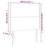 vidaXL Têtes de lit 2 Pièces Gris foncé 100x5x78/88 cm Tissu