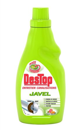 Gel Entretien Canalisations Javel Parfum Fraîcheur Agrumes - 750 ml DESTOP