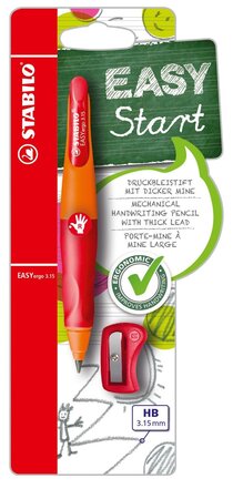 Porte-mine d'apprentissage easyergo 3.15 droitier rouge stabilo