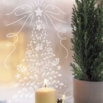 Pochoir de Noël A4 - Sapin floral