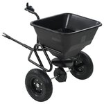vidaXL Distributeur de sel remorqué PVC et acier 125 x 74 x 79 cm 45 L