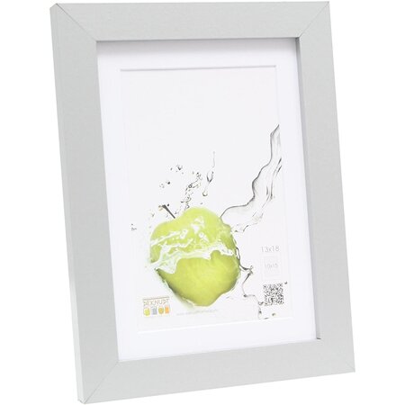 Cadre Photo 20x30 Bois Argent avec Passepartout DEKNUDT