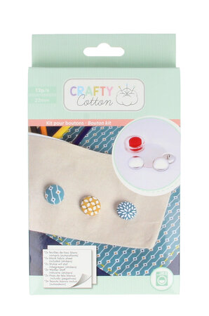 Boutons à recouvrir en kit avec outil