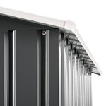 Tectake abri de jardin métal 2 7 m² toiture 2 pans - gris/blanc