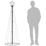 vidaXL Arbre de Noël cône 108 LED Blanc froid 70x180 cm