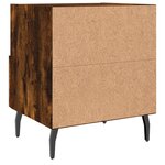 vidaXL Table de chevet chêne fumé 40x35x47 5 cm bois d’ingénierie