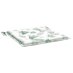 vidaXL Coussins de chaise lot de 2 motif de feuilles 40x40x3 cm tissu
