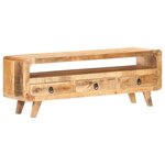vidaXL Meuble TV 117x30x41 cm Bois de manguier massif brut