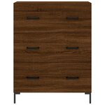 vidaXL Buffet haut Chêne marron 69 5x34x180 cm Bois d'ingénierie