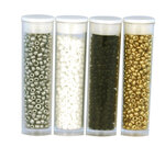 Perle Rocaille tubes 8 g Blanc Argent Or Noir 4 pièces