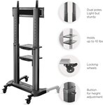 Onkron ts2771 support tv sur piedà  roulettes pour des téléviseurs de 40 à  82 pouces noir