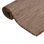 vidaXL Tapis à tissage plat d'extérieur 80x150 cm Marron