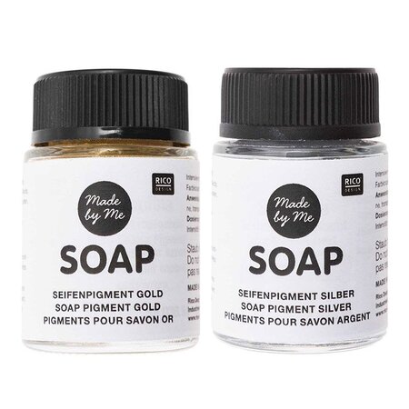 2 pigments 20 ml pour savon 10 ml - Doré & argenté