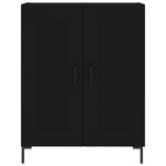 vidaXL Buffet noir 69 5x34x90 cm bois d'ingénierie