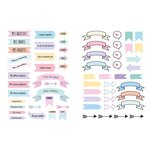 2 planches de décalcomanies pour planner - Etiquettes & bannières