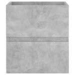vidaXL Armoire d'évier avec lavabo intégré Gris béton Aggloméré