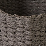 Panière grise en fibre de papier tressée 18 cm