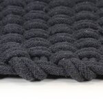 vidaXL Tapis rectangulaire Anthracite 180x250 cm Coton