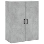 vidaXL Buffet haut Gris béton 69 5x34x180 cm Bois d'ingénierie