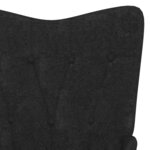 vidaXL Chaise à bascule Noir Tissu