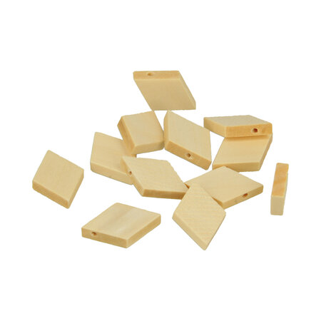 Perle bois Lucy losange 29x19 5mm 12 pièces