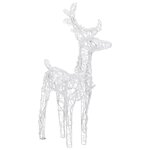 vidaXL Décoration de Noël avec Rennes et traîneau 240 LED Acrylique