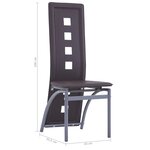 vidaXL Chaises à manger lot de 6 marron similicuir