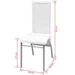 vidaXL Chaises à manger lot de 6 blanc similicuir