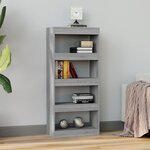 vidaXL Bibliothèque/Cloison Sonoma gris 60x30x135 cm Bois d'ingénierie