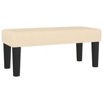 vidaXL Lit à sommier tapissier avec matelas Crème 90x200 cm Tissu