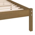 vidaXL Cadre de lit Marron miel Bois de pin massif 90x200 cm
