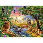 Puzzle 300 pieces xxl - un coucher de soleil a l'oasis - ravensburger - puzzle enfant 300 pieces - des 9 ans