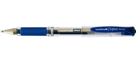 Roller encre gel signo broad um153c grip pte large 1mm bleu uni-ball