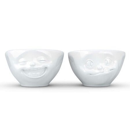 Set de 2 mini bols gourmand et rieur en porcelaine