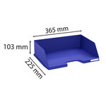 Corbeille À Courrier Combo Maxi À L'italienne Ecoblack - Bleu Nuit - X 4 - Exacompta