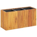 vidaXL Lit surélevé de jardin avec 3 pots Bois massif d'acacia