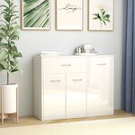 vidaXL Buffet Blanc brillant 88x30x70 cm Aggloméré