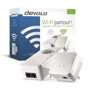 DEVOLO CPL Wi-Fi 500 Mbit/s + 1 CPL Filaire 500 Mbit/s