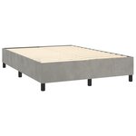 vidaXL Sommier à ressorts de lit Gris clair 140x200 cm Velours