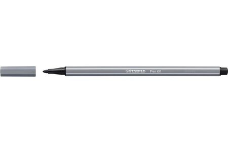 Feutre de dessin pen 68 pointe moyenne 1 mm gris foncé stabilo