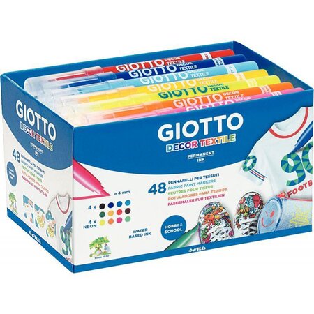 Classpack de 48 feutres pour tissus GIOTTO DECOR TEXTILE