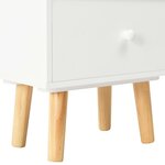 vidaXL Tables de chevet 2 Pièces Blanc 40 x 30 x 50 cm Pin massif