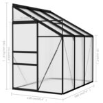 vidaXL Serre Anthracite Aluminium 3 8 m³