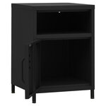 vidaXL Tables de chevet 2 Pièces Noir 35x35x51 cm Acier