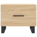 vidaXL Table basse Chêne sonoma 50x50x40 cm Bois d'ingénierie